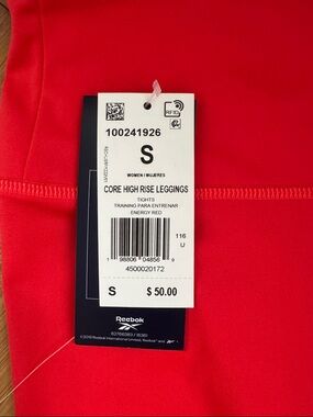 Reebok Core High Rise Leggings - Energy Red